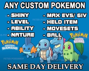 Cualquier Servicio Pokémon 6IV Personalizado Pokémon Diamante Brillante y Perla Brillante - Imagen 1 de 2