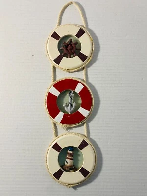 航海挂墙欢迎登船 3 救生保护浮标灯塔锚和... — 第 1/4 张图片