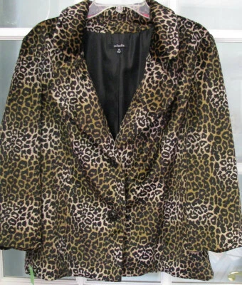 Rafaella Damas Guepardo Blazer Talla 14 Mujer Traje Abrigo Chaqueta Estampado Animal Usado en Excelente Condición Foto 1 de 4