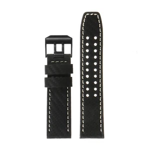 DASSARI 23mm Leather Carbon Fiber Replacement Watch Band Strap for Luminox Evo - Picture 1 of 4