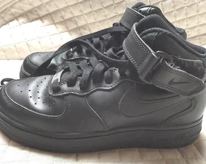 Nike Air Force 1 Mid '07 Youth Sz.4 Black Athletic Shoes Sneakers CW2289-001 - Picture 1 of 9