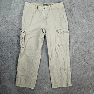 Eddie Bauer Utility Fit Cargohose Herren 35x32 Beige Baumwolle Freizeit Outdoor - Bild 1 von 11