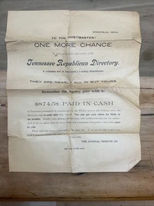 Vintage Tennessee Republican Directory Form Knoxville Political Rare B44 - Picture 1 of 9