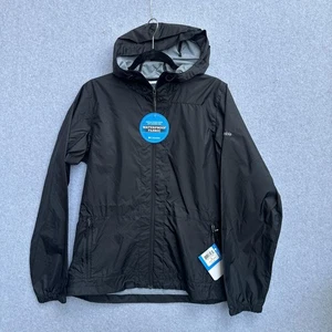 Columbia Jacket Womens Medium Black Rain to Fame Hooded Waterproof XL3144-011 - Picture 1 of 11