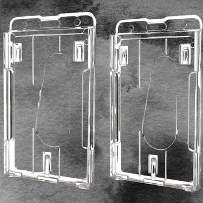 Paquete de 2 portainsignias de plástico duro protector de tarjeta de crédito de identificación transparente de alta resistencia Foto 1 de 4