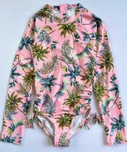 New Seafolly Girls Mykonos Long Sleeve Swimsuit - Size 16 - Picture 1 of 6
