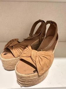 Women 7.0US Valentino Shoes Garavani Beige Ribbon Sandals Limited Edition VHTF P - Picture 1 of 5