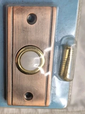 Style Selections Brass Doorbell Copper Colored Wired Push Button - Image 1 of 3