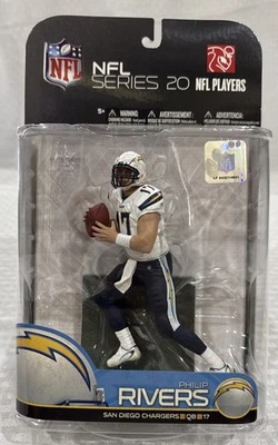 McFarlane Phillip Rivers San Diego Chargers serie 20 camiseta blanca variante Foto 1 de 4