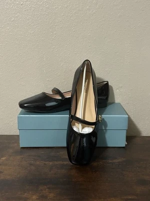C Paravano Women Size 8.5 Black Mary Jane (Clara) Single Strap Slip On Flats - Image 1 of 4