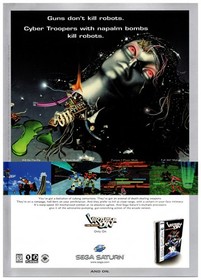 Virtual On - Sega Saturn - Vintage Original Print Ad/Poster Promo Art 1995