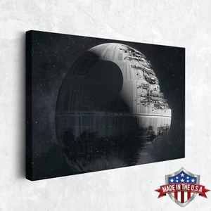 Where Darkness Dwells Death Star Wall Art, Star Wars Canvas Print for Home Decor - Picture 1 of 10