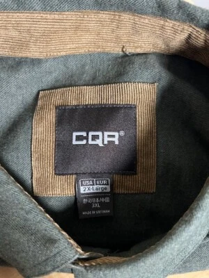 CQR All Cotton Flannel Shirt Long Sleeve Brushed Soft Hunter Green size 2XL NWT - Image 1 of 4
