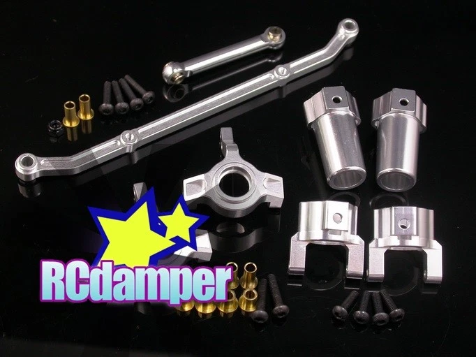 GPM AXIAL 1/10 SCX10 ALUMINUM FRONT REAR KNUCKLE C-HUB S w/ STEERING TIE-ROD - Image 1 of 1