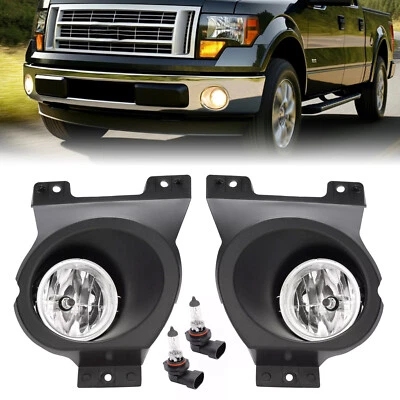 Pair Front Bumper Driving Lamps Fog Lights w/Bezel For Ford F150 F-150 2009-2010 Foto 1 de 4