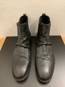 John Varvatos Fleetwood Sharpei Chelsea Boot Black Men’s Sz 13 Made In Italy - Picture 1 of 9