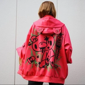 NEW ACDC RAG x Chax GP Gloomy Bear Vivid Gloomy Hooded Jacket Pink Harajuku - Picture 1 of 10