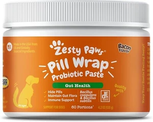 New, Sealed, Zesty Paws Pill Wrap for Dogs - Gut Health Bacon Flavor Exp 12/2024 - Picture 1 of 8