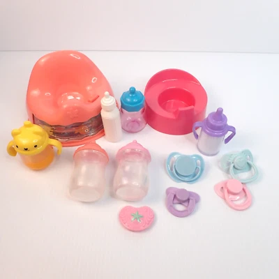 Lote de 13 accesorios para muñeca bebé que incluye inodoro de entrenamiento para ir al baño My Sweet Love Foto 1 de 4