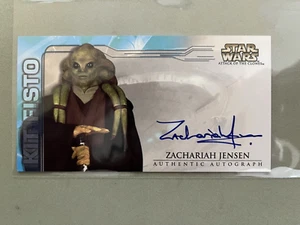 Star Wars Attack of the Clones Widevision 2002 Topps Auto Zachariah Jensen/Fisto - Picture 1 of 2