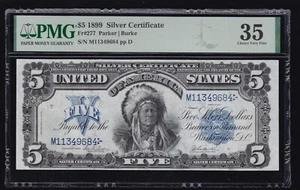 US 1899 $5 Chief Silver Certificate Parker/Burke Note FR 277 PMG 35 (684) - Picture 1 of 2