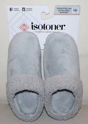 Zapatillas Isotoner para mujer con cojín de talón mejorado lavables a máquina talla M 7,5-8 Foto 1 de 4