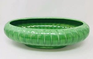 Vintage Jenkins Pottery Green Drip Glazed 1950s Oval Planter USA  J-10 - Picture 1 of 10