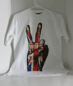 The WHO UK Flag Peace Sign Concert T Shirt Size Small Vintage New - Picture 1 of 8