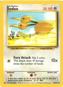 Doduo 48/102 Base Set Common 1999 Pokémon Game Card WOTC - Picture 1 of 2
