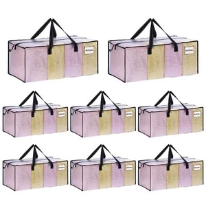 8 Pack Moving Bags Christmas Ornament Storage Extra Large Storage Bags Heavyduty - Picture 1 of 7