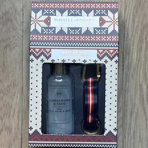 Russell & Windsor Juego de Regalo de Sándalo y Salvia para Hombres Cara Cabello Cuerpo Jabón y Llavero - Imagen 1 de 3