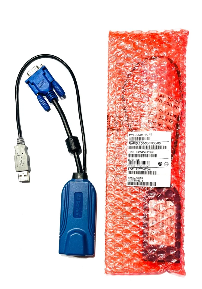 NEW D2CIM-VUSB Raritan KX2 KX3 USB KVM Switch Virtual Media Cable Module CIM - Image 1 of 1