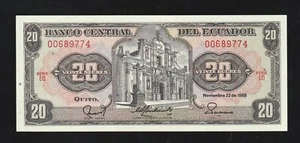 Ecuador, 20 azúcares, 1988, P-121A, unc pre-USD$ - Imagen 1 de 2