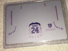 2017-18 LEAF STICKWORK GAME USED STICK PLATE #1/1 CAROL VADNAIS CANADIENS BRUINS