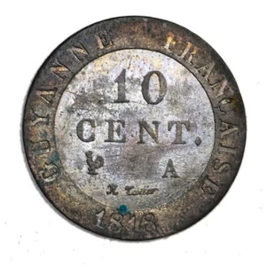 GUYANA GUYANE FRANÇAISE 10 Centimes 1818 A Paris - Imagen 1 de 2