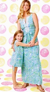 Lilly Pulitzer NWT Gulianna Maxi Hydra Blue Dandy Lions $298 Size 10,14 - Picture 1 of 18