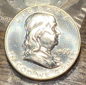 1963 Franklin Half Dollar Gem Proof Triple Die Obverse CHRC - Picture 1 of 2