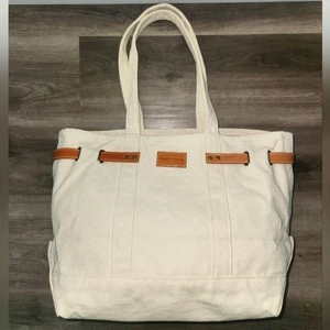 Borsa Parker Thatch Minimalist Alexis in pelle con cintura in tela naturale - Foto 1 di 15