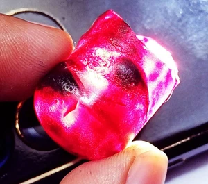 Natural Bloody Ruby Rough 58.60 Ct Certified Loose Gemstone With Free Gift - Picture 1 of 7