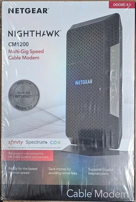 NETGEAR Nighthawk CM1200-100NAS DOCSIS 3.1 Cable Modem - Image 1 of 4