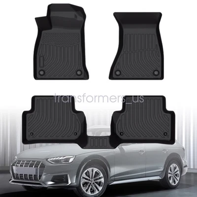 TPE 2Row 3D Floor Mats Liner For 2017-2021 Audi A4 /A4 Quattro /A4 Allroad /S4 - Image 1 of 4