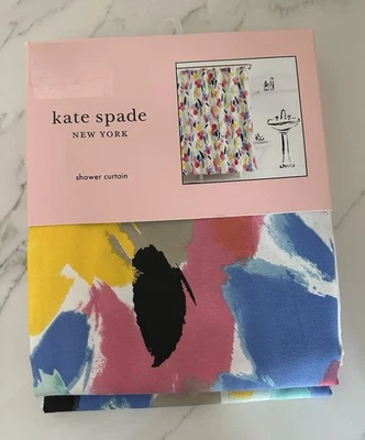 Kate Spade New York Paintball Floral Fabric Shower Curtain Cotton Blend  72 X 72 - Image 1 of 4