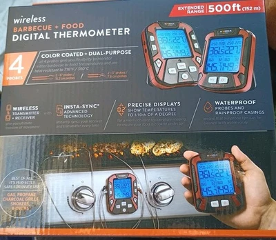 Maverick XR-50 Control Remoto Digital Inalámbrico 4 Sondas Barbacoa y Termómetro para Carne Foto 1 de 4