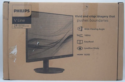 Philips V Line 24 inch Frameless Full HD (1920 x 1080) 100Hz Monitor - Black - Image 1 of 4