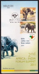 INDIA - 2011 2nd AFRICA - INDIA FORUM SUMMIT / ELEPHANTS - BROCHURE - FDI - Picture 1 of 4
