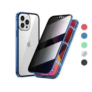 Anti Peep Privacy Magnetic Tempered Glass Case For iPhone XS Max 8 Plus 7 + SE - Picture 1 of 11