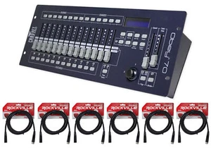 New! Chauvet DJ OBEY 70 Light/Fog DMX Lighting Controller+(6) 10 ft. DMX Cables - Picture 1 of 9