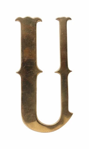 Small 7.75 in. Solid Brass Letter U Cover