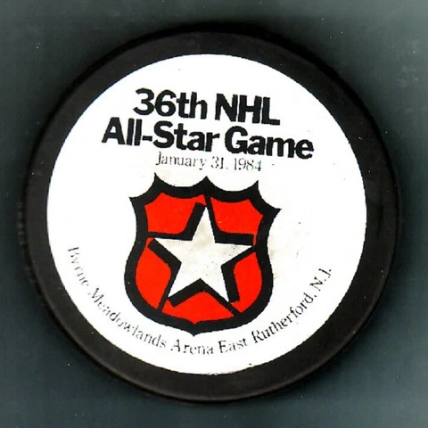 1984  RAVENS NEW JERSEY (DEVILS) 36th NHL ALL-STAR PUCK #jkalamBX2 - #9L_LAST1 Cover