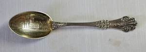 SOUVENIR SPOON GOLDWASH STERLING SILVER 1904 ST.LOUIS WORLDS FAIR/ADMIN BUILDING - Picture 1 of 3